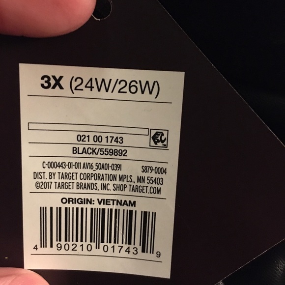 Faux Leather Ponte Leggings Ava & Viv Black 3x - Picture 4 of 7